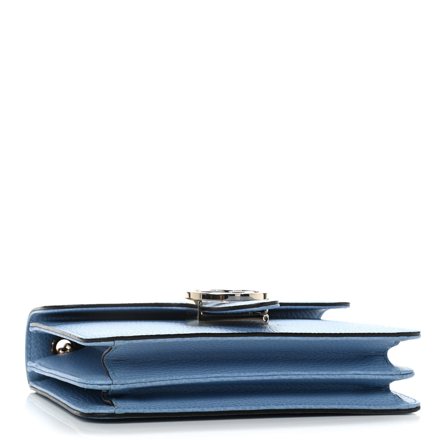 Dollar Calfskin Small Interlocking G Shoulder Bag Mineral Blue