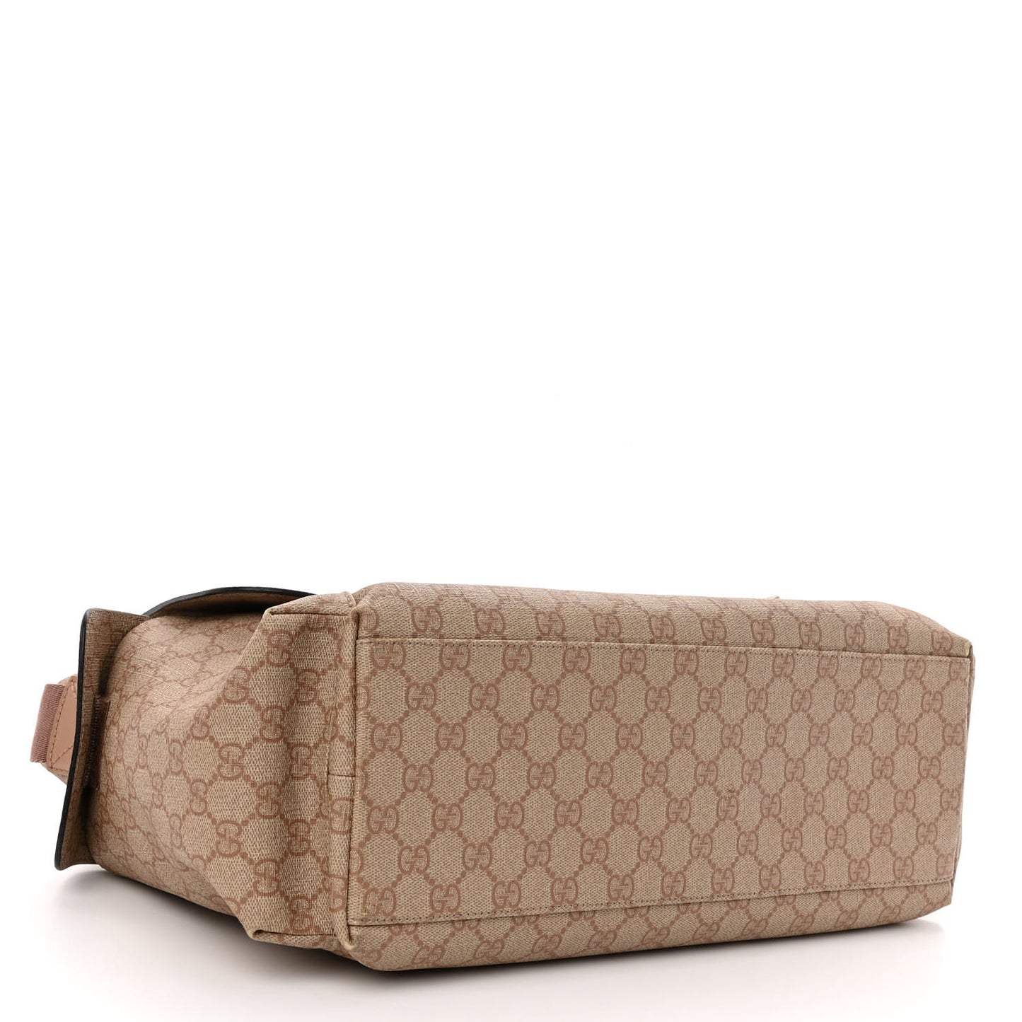 GG Supreme Monogram Messenger Diaper Bag Beige