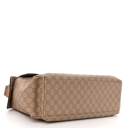 Gucci GG Supreme Monogram Messenger Diaper Bag Beige 5 of 12