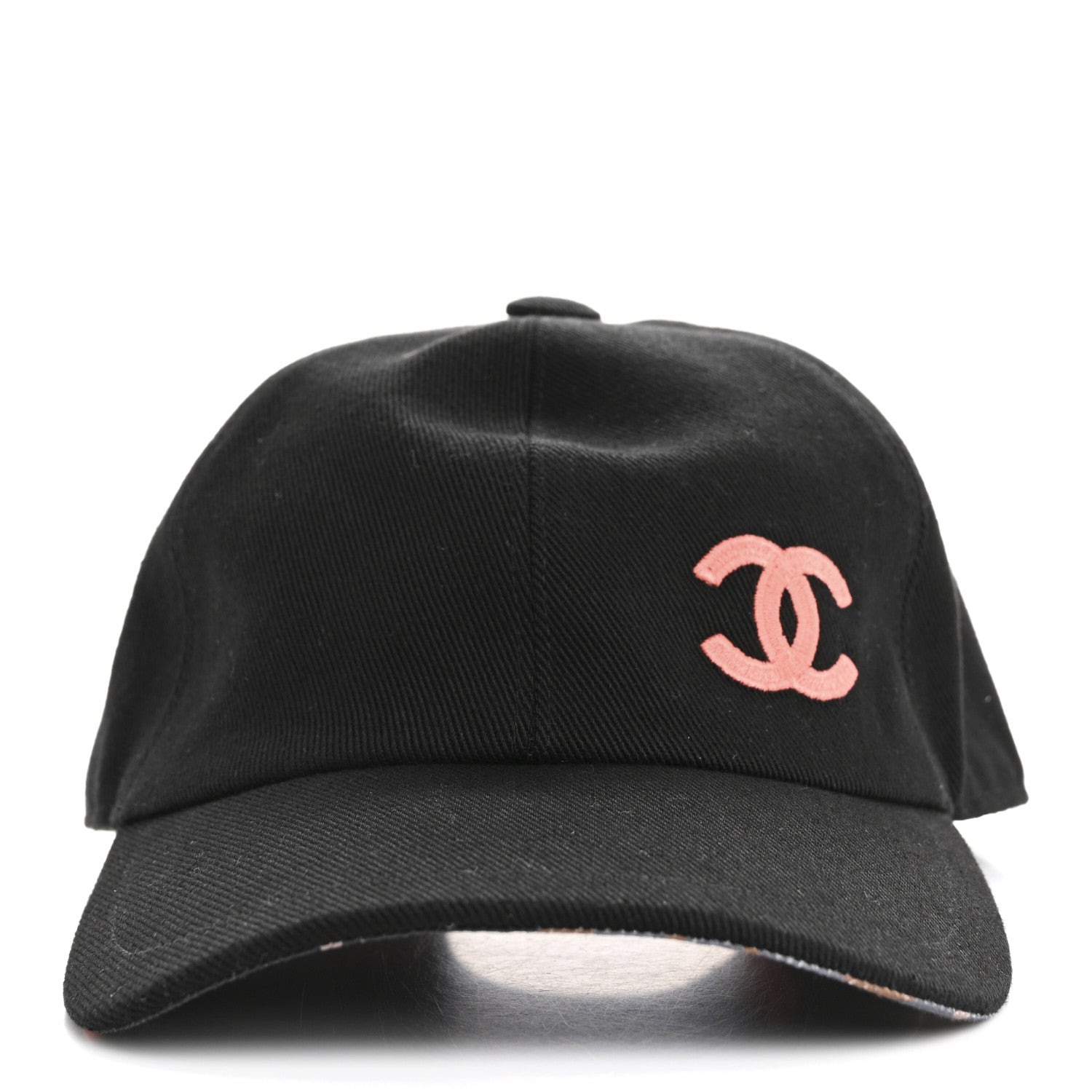 Chanel Cotton CC Cap Hat Black Coral 3 of 8
