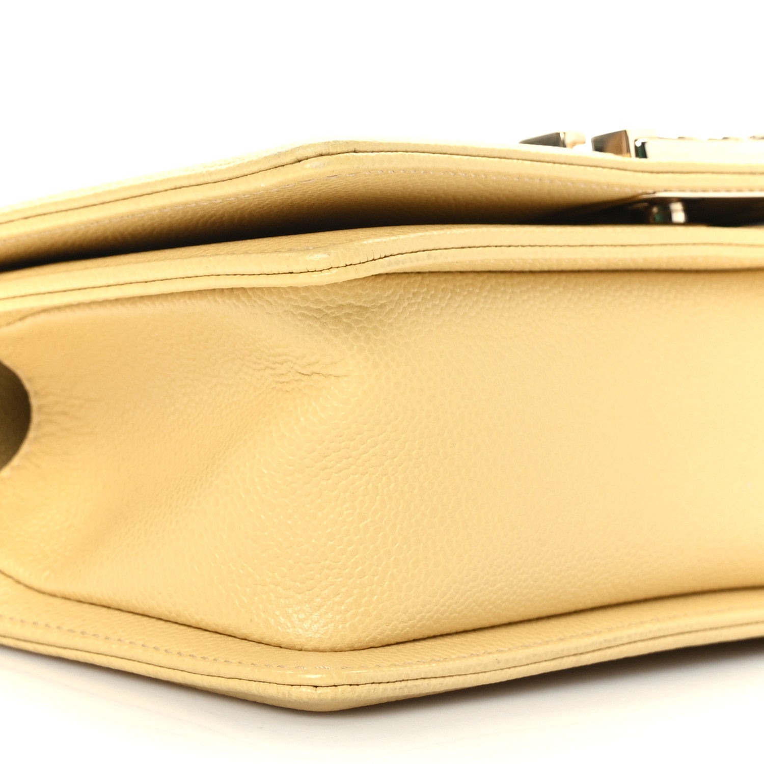 Chanel Caviar Quilted Small Boy Flap Yellow 8 of 9