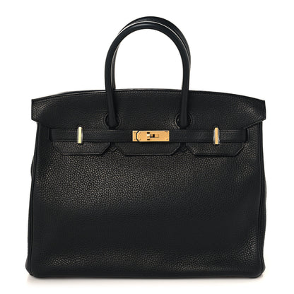 Hermes Taurillon Clemence Birkin 35 Black 1 of 13
