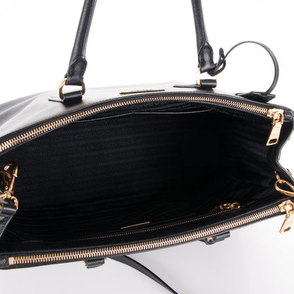 Prada Saffiano Medium Galleria Double Zip Tote Black 6 of 10