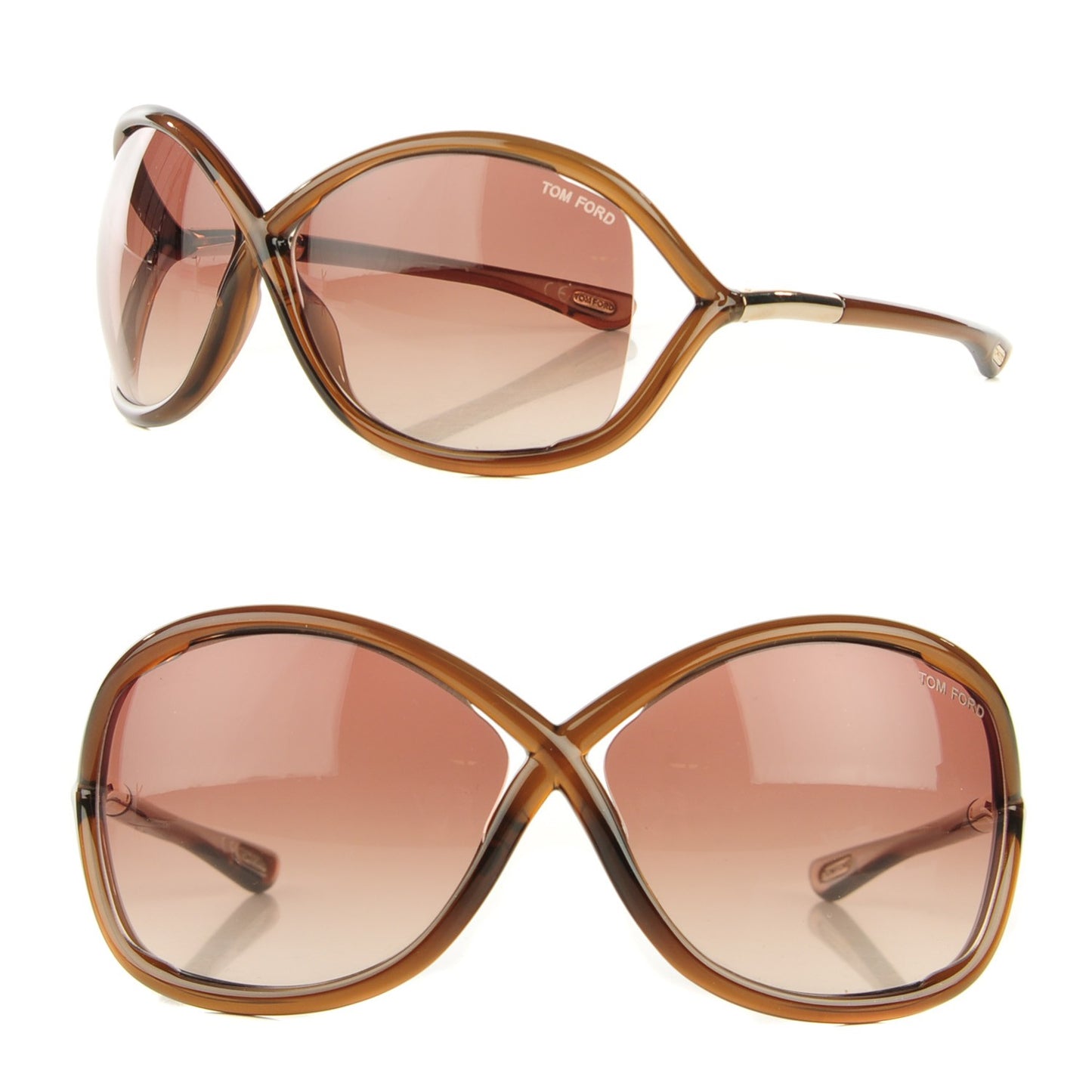 Acetate Whitney Crossover Sunglasses TF9 Dark Brown