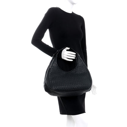 Bottega Veneta Nappa Intrecciato Moondust Medium Campana Nero Black 2 of 7