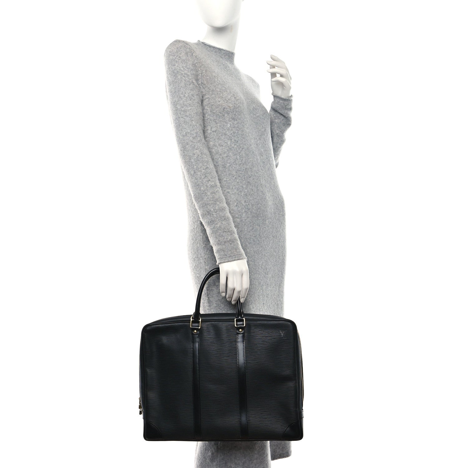 Louis Vuitton Epi Porte-Documents Voyage Briefcase Black 2 of 9