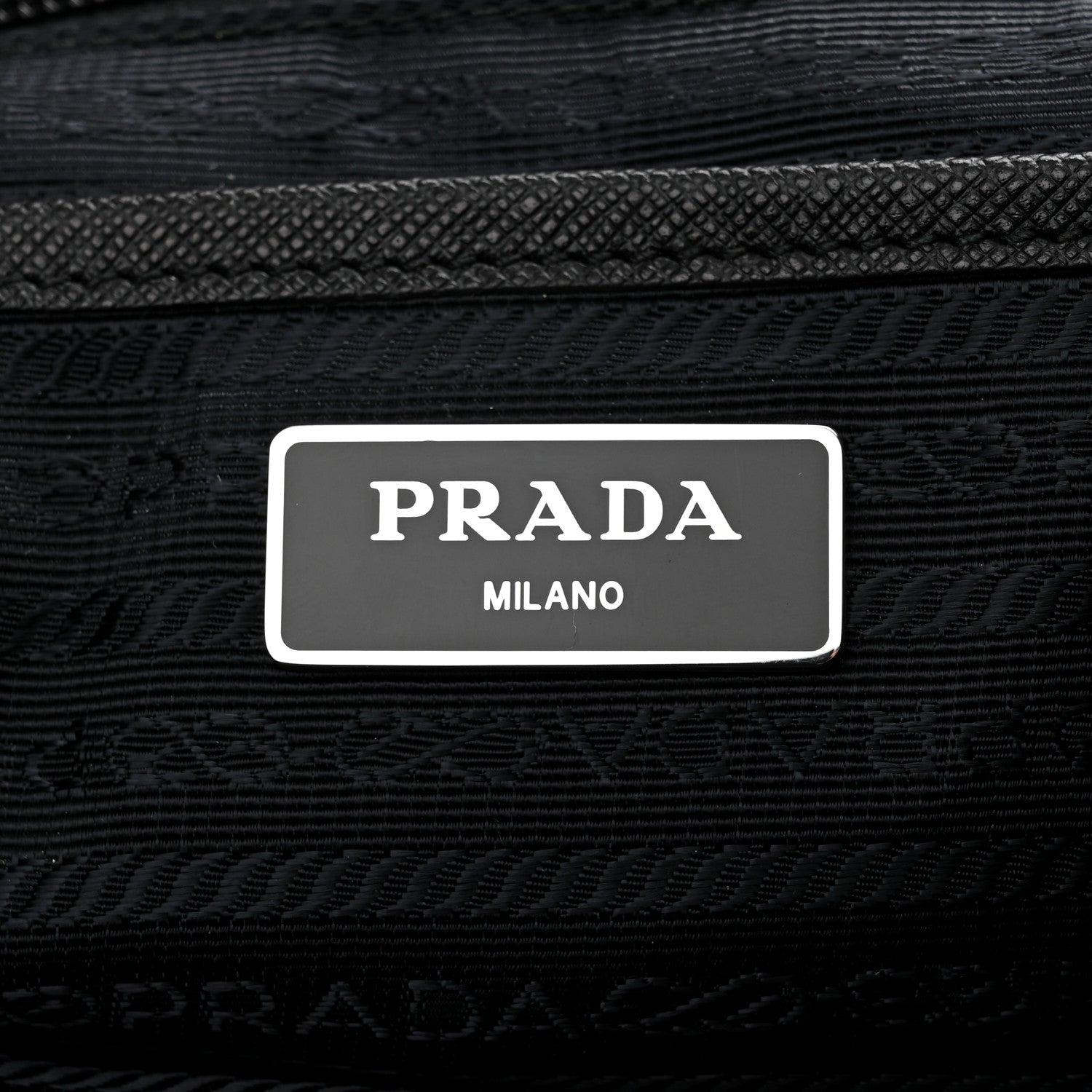 Prada Tessuto Nylon Saffiano Medium Backpack Black 5 of 8