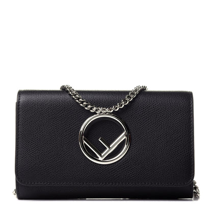 Fendi Vitello Cruise F is Fendi Wallet on Chain Black 1 of 12