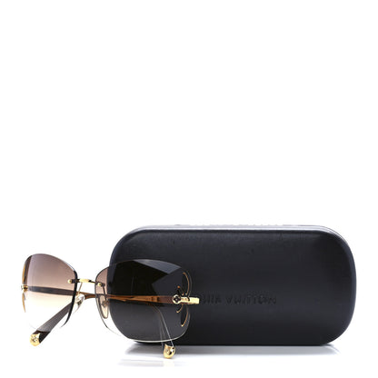 Louis Vuitton Lily Sunglasses Z0371U Brown Glitter 7 of 7