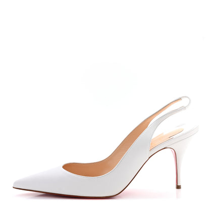 Christian Louboutin Nappa Clare Sling 80 Pumps 39.5 White 1 of 10