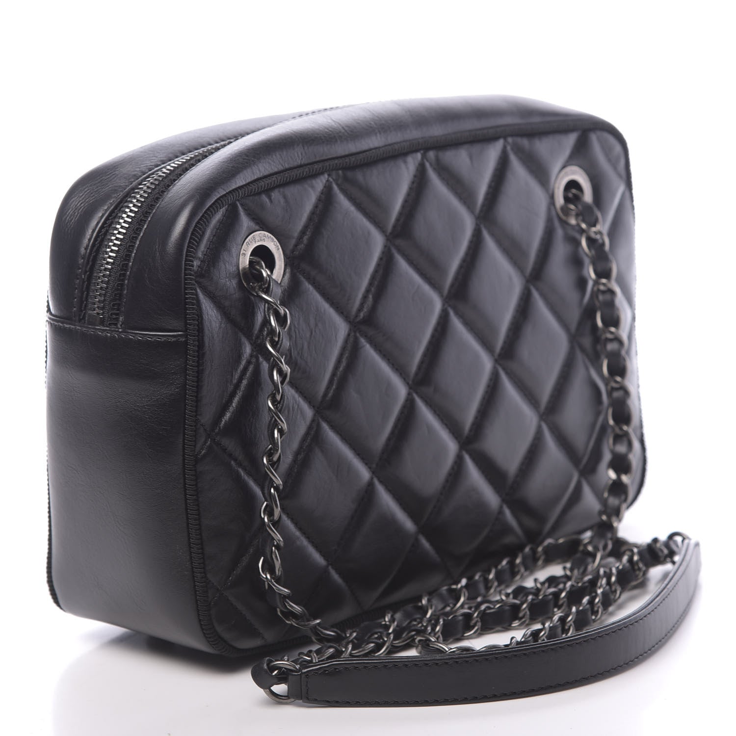 Chanel Calfskin Quilted Small Ballerine Camera Case Black 3 of 11