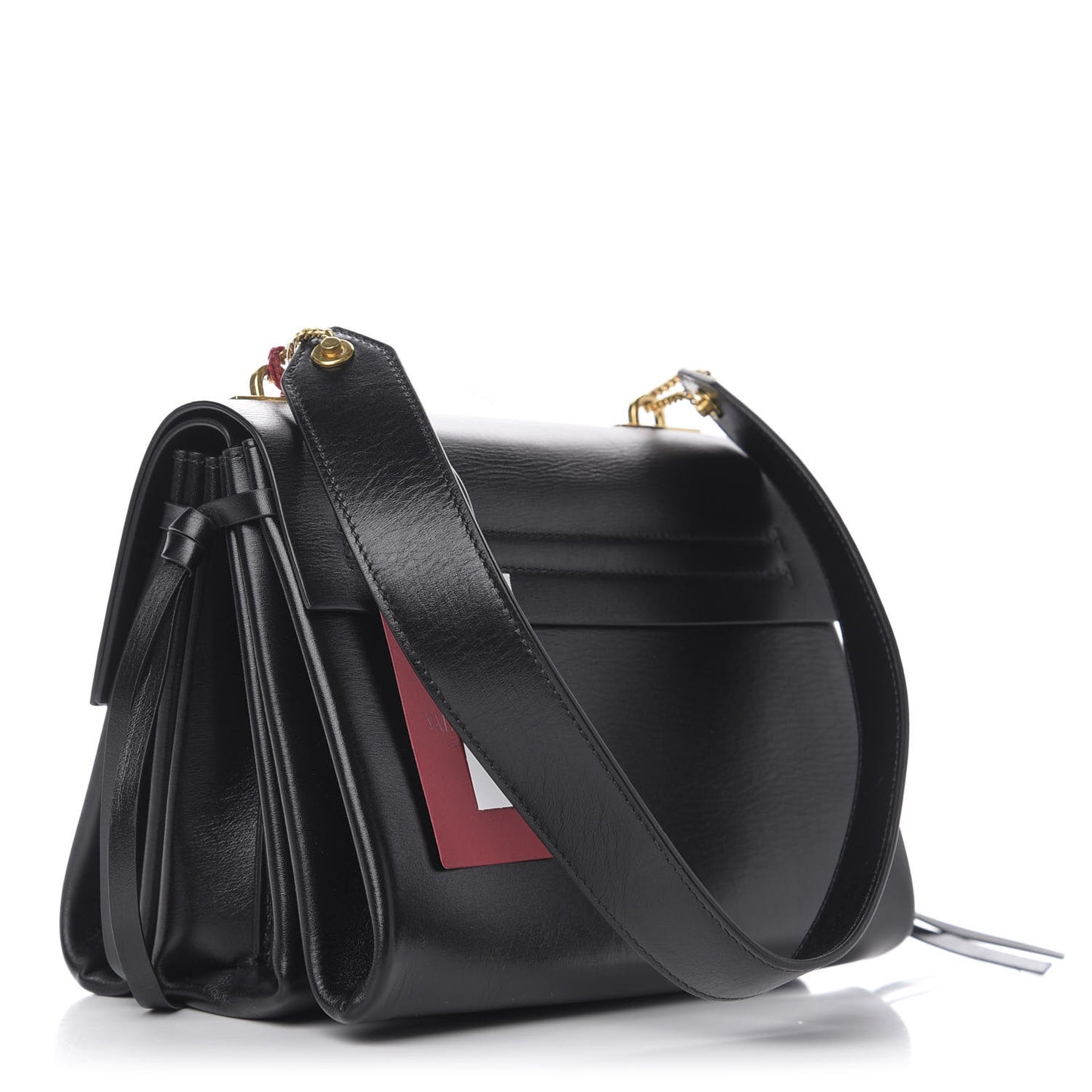 Smooth Calfskin Small Vring Shoulder Bag Black