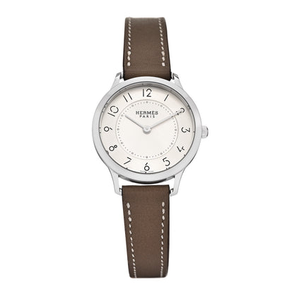 Hermes Stainless Steel Swift 32mm Slim d'Hermes Quartz Watch Etoupe 1 of 4