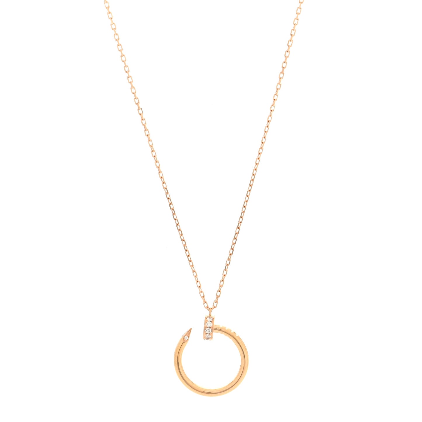 18K Yellow Gold Diamond Juste Un Clou Pendant Necklace