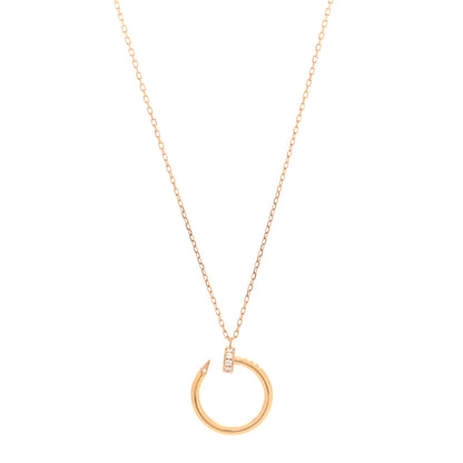 Cartier 18K Yellow Gold Diamond Juste Un Clou Pendant Necklace 1 of 5