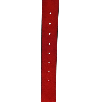 Gucci Nubuck Interlocking G Belt 110 44 Red 4 of 5