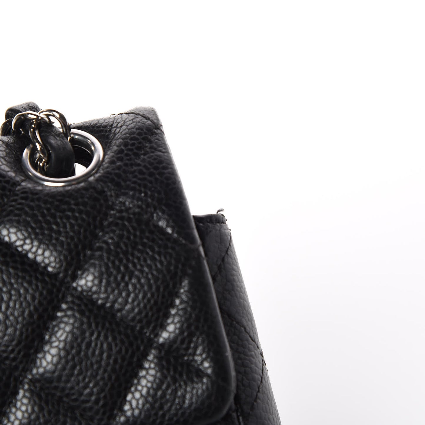 Caviar Quilted Mini Rectangular Flap Black