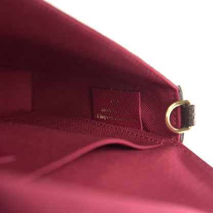 Louis Vuitton Monogram Pochette Felicie Chain Wallet Fuchsia 6 of 9