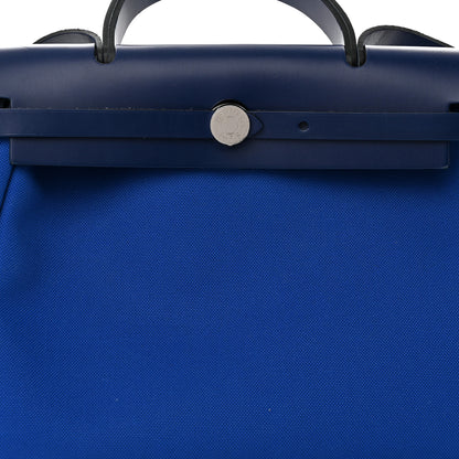 Hermes Toile Militaire Vache Hunter Herbag Zip Retourne 31 PM Bleu Electrique Bleu Saphir 8 of 13