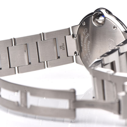 Cartier Stainless Steel Diamond Bezel 28mm Ballon Bleu De Quartz Watch 7 of 8
