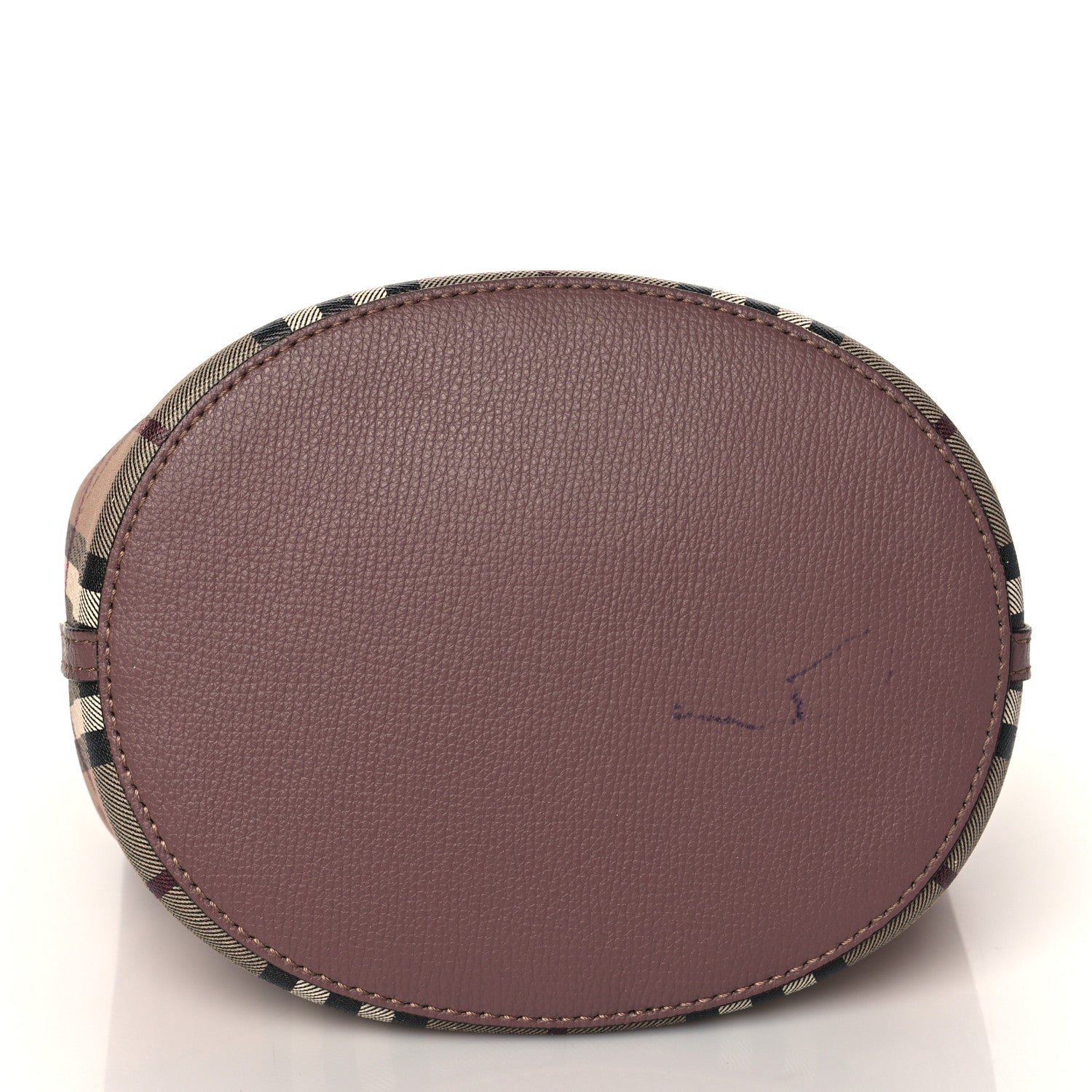 Burberry Haymarket Check Colours Small Lorne Bucket Crossbody Elderberry 11 of 11