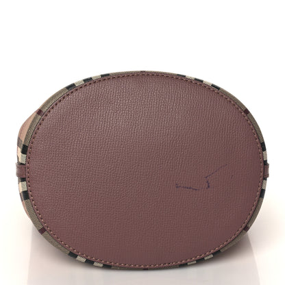 Burberry Haymarket Check Colours Small Lorne Bucket Crossbody Elderberry 11 of 11