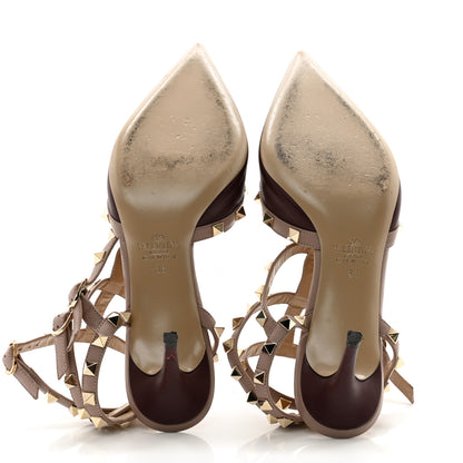 Valentino Garavani Nappa Rockstud Ankle Strap 65mm Pumps 38 Rubino Poudre 5 of 11