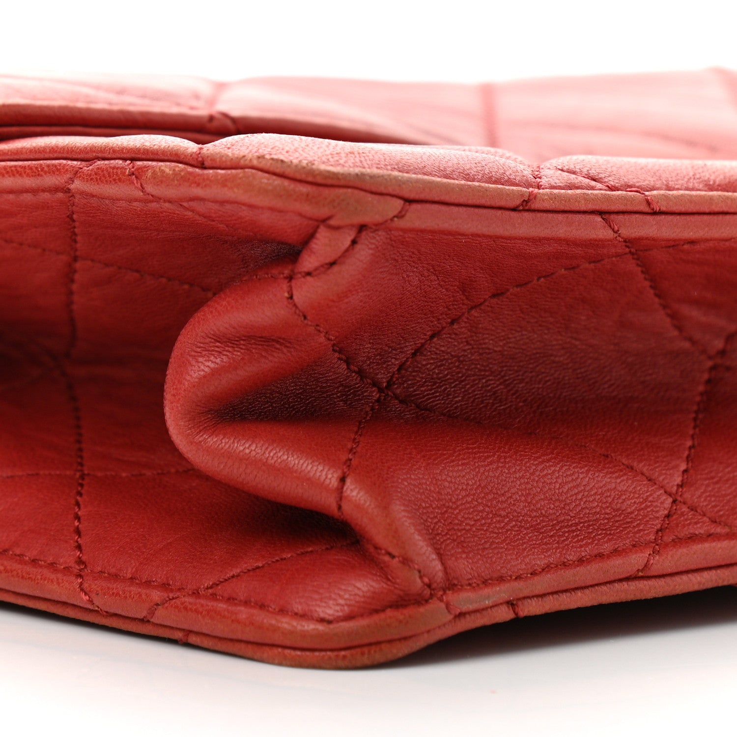 Chanel Washed Lambskin Jumbo Take Away Flap Red 8 of 10