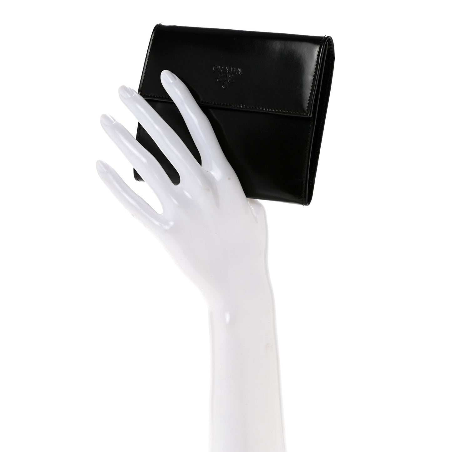 Spazzolato Tri-Fold Compact Wallet Ebano