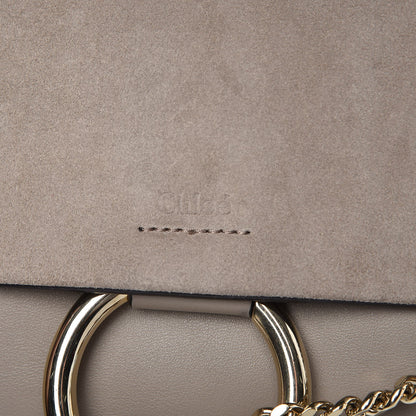Chloe Suede Calfskin Small Faye Shoulder Bag Motty Grey 7 of 8