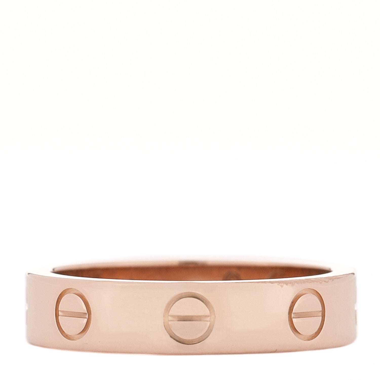 Cartier 18K Pink Gold Diamond 4mm LOVE Wedding Band Ring 49 5 1 of 4