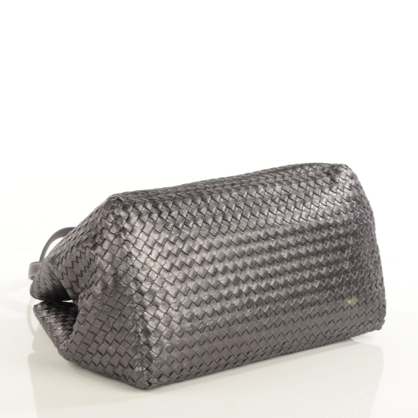 Grosgrain Intrecciato Large Seamless Tote Argento