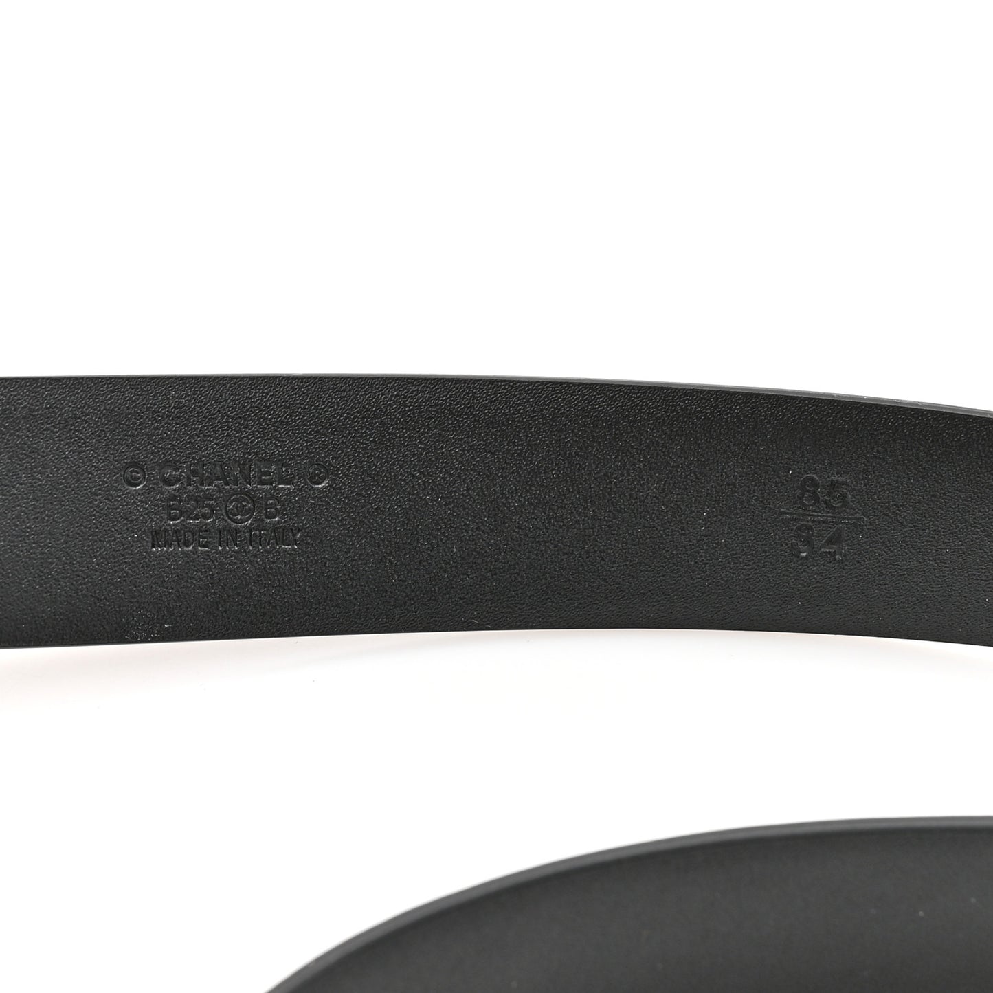 Calfskin Lambskin Chain CC Bow Belt 85 34 Black