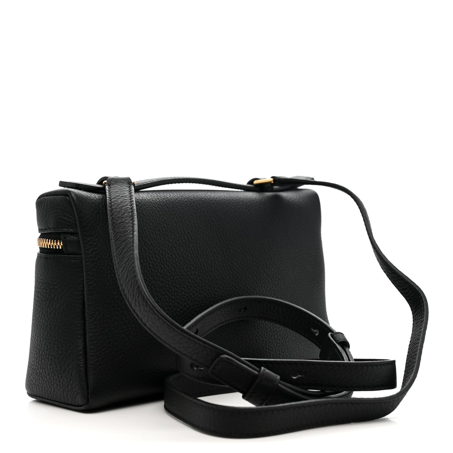 Grained Calfskin L19 Extra Pocket Pouch Black