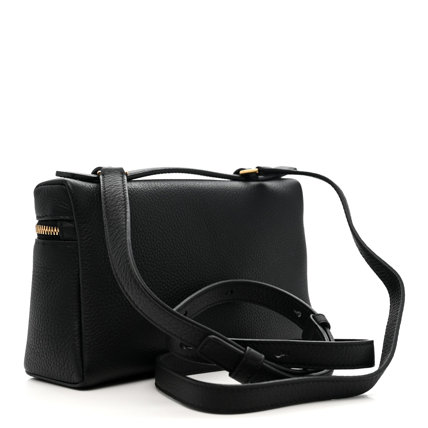 Loro Piana Grained Calfskin L19 Extra Pocket Pouch Black 3 of 9