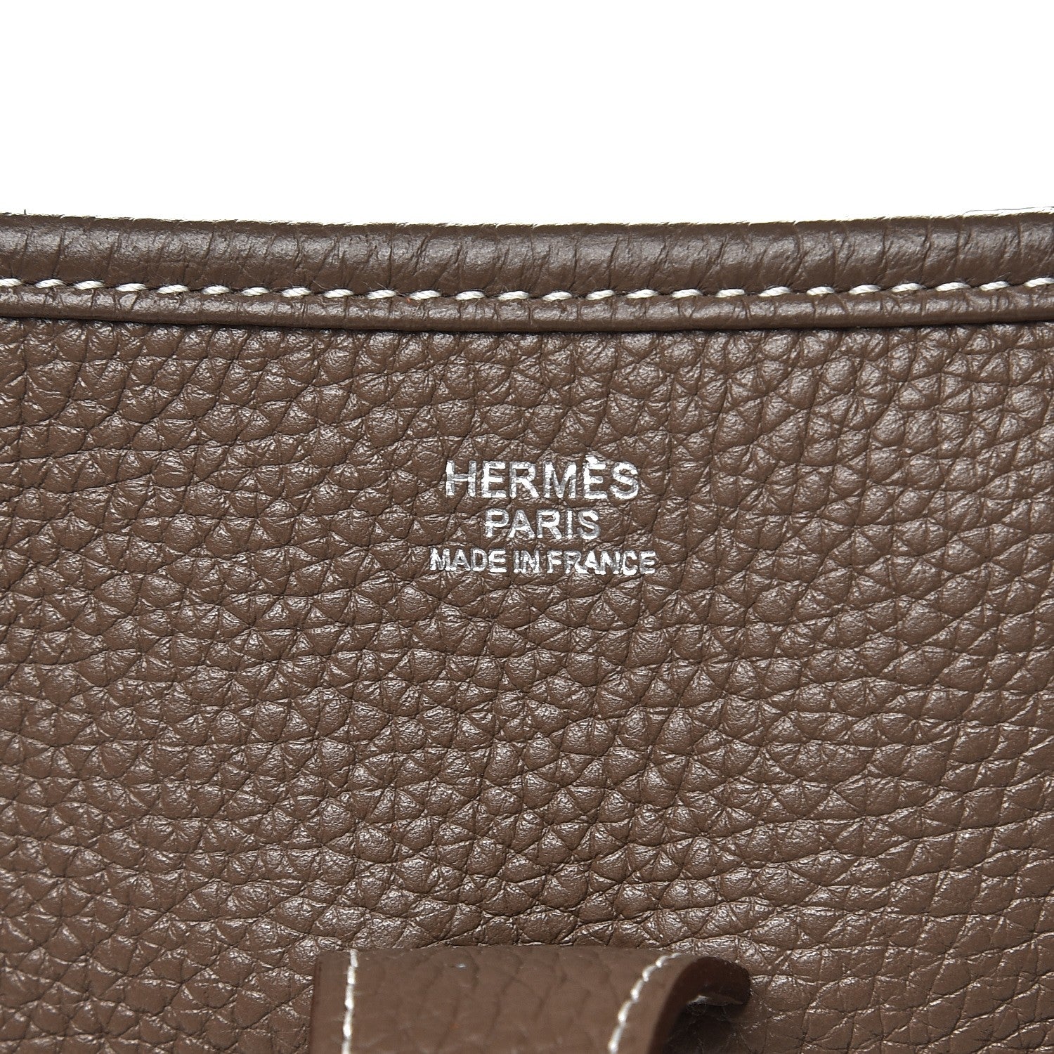 Hermes Taurillon Clemence Evelyne III GM Etoupe 6 of 8