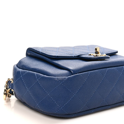Chanel Caviar Quilted CC Day Camera Case Blue 9 of 10