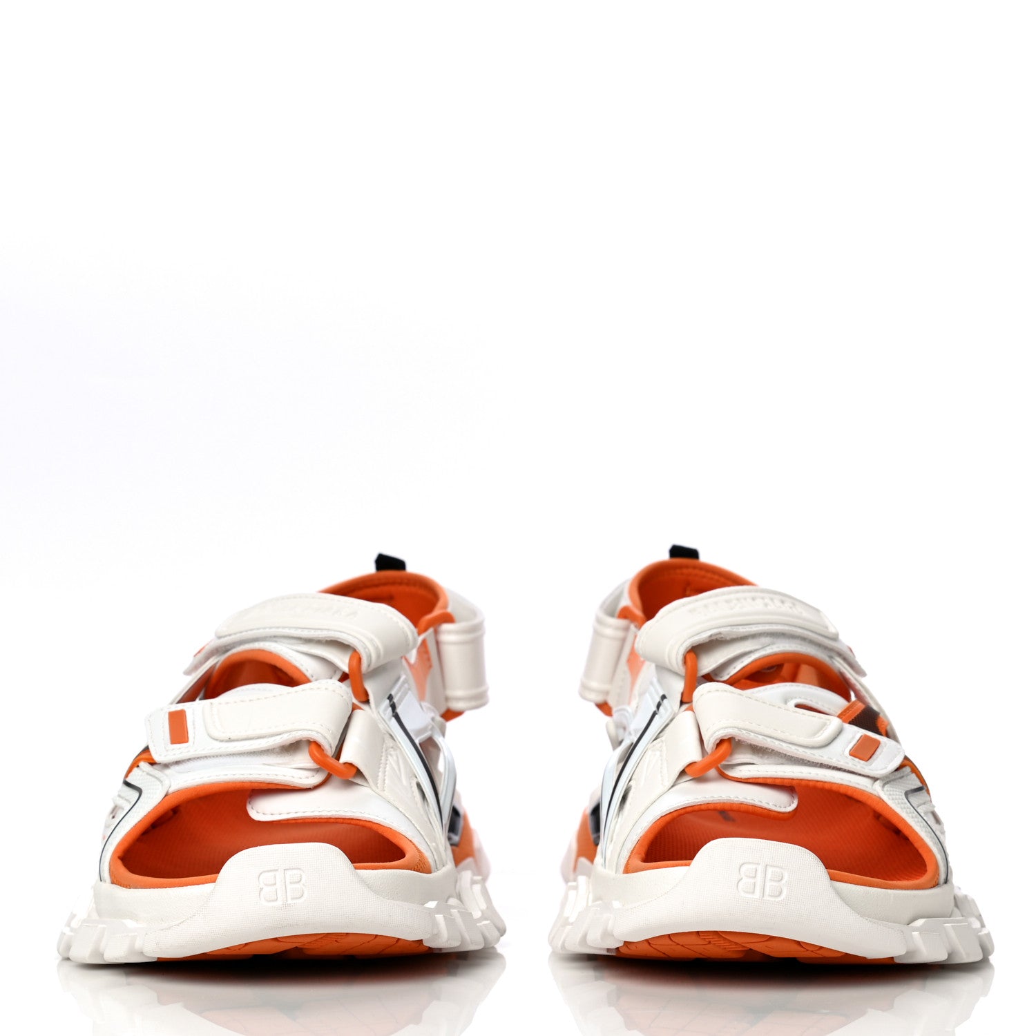 Balenciaga Neoprene Rubber Mens Track Sandals 45 White Orange 4 of 14