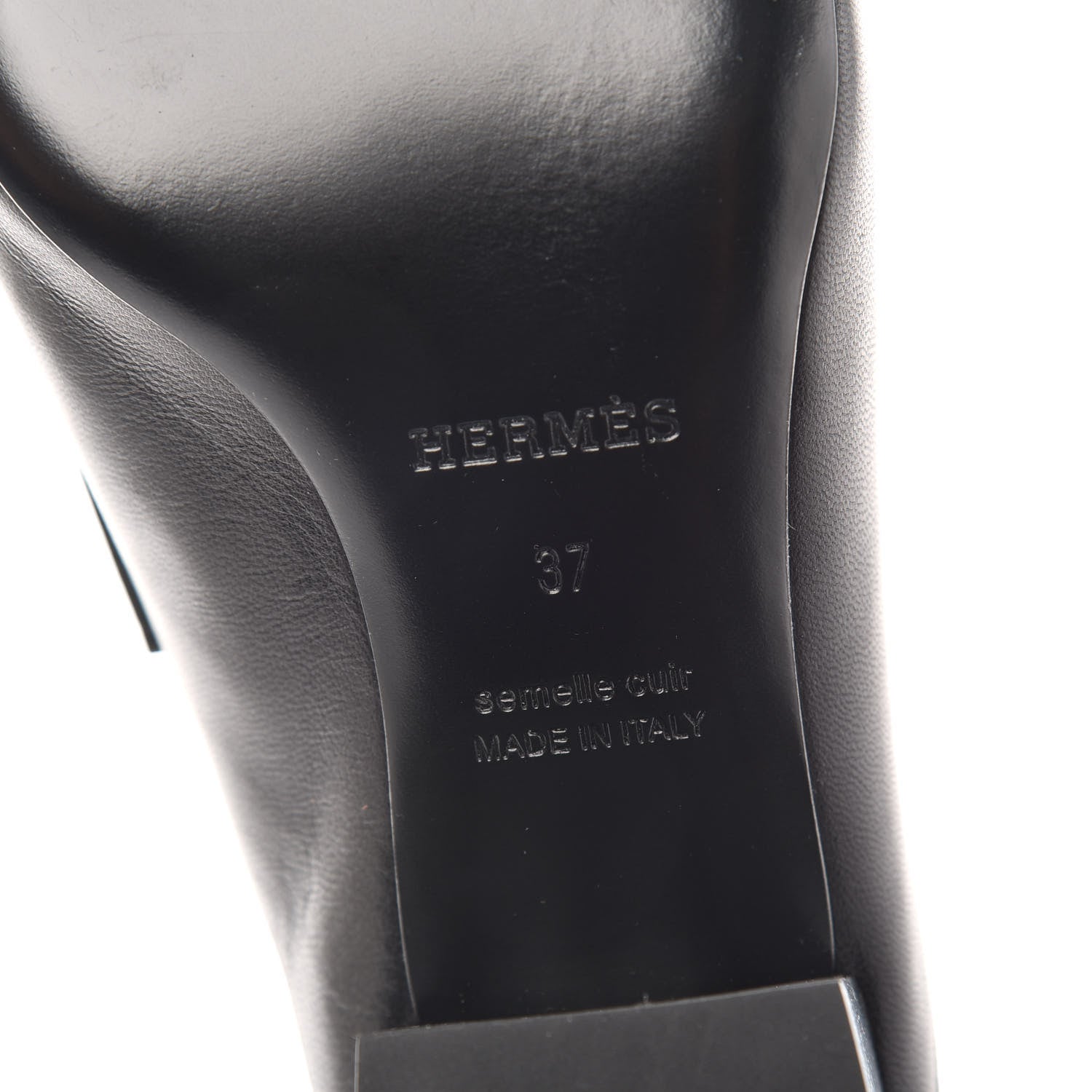 Hermes Goatskin Trocadero Mule 37 Black 6 of 7
