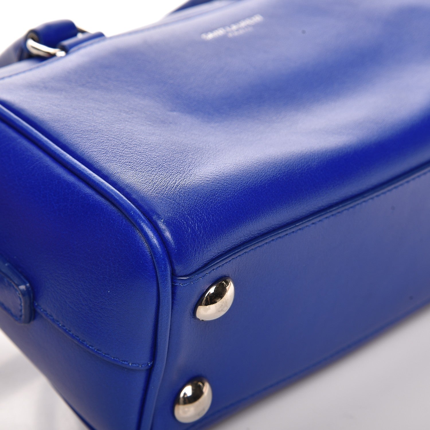 Saint Laurent Calfskin Toy Classic Duffle Blue 9 of 11