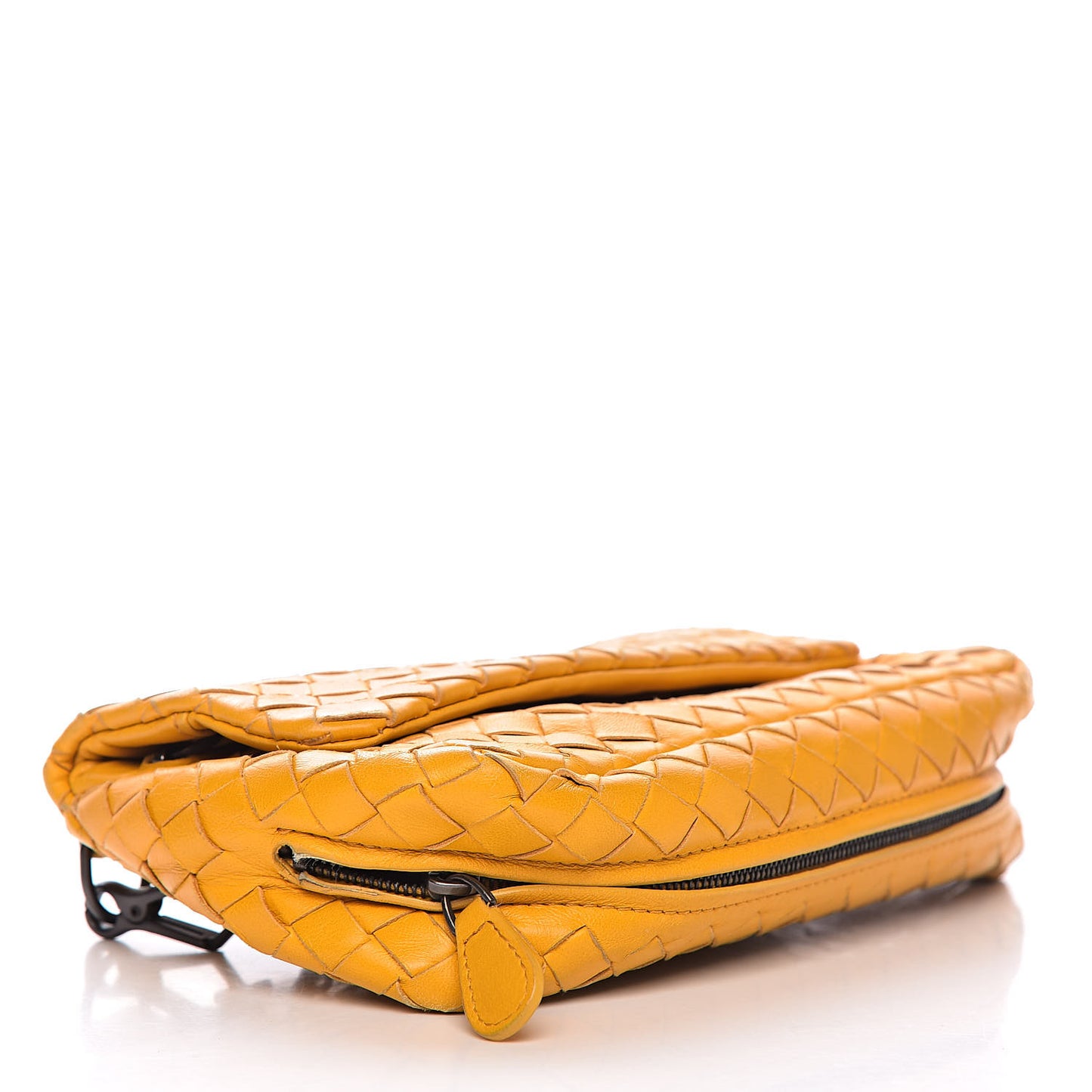 Nappa Intrecciato Small Chain Crossbody Marigold