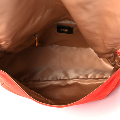 Fendi Nubuck Big Forever Mama Baguette Orange 5 of 10