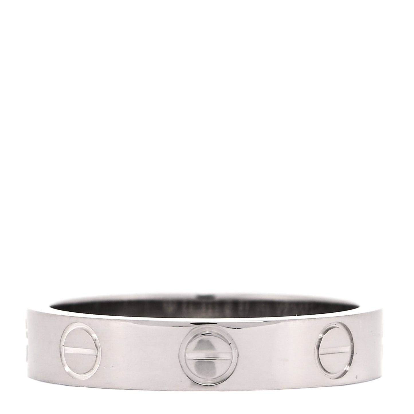 18K White Gold 3.5mm LOVE Wedding Band Ring 49 4.75