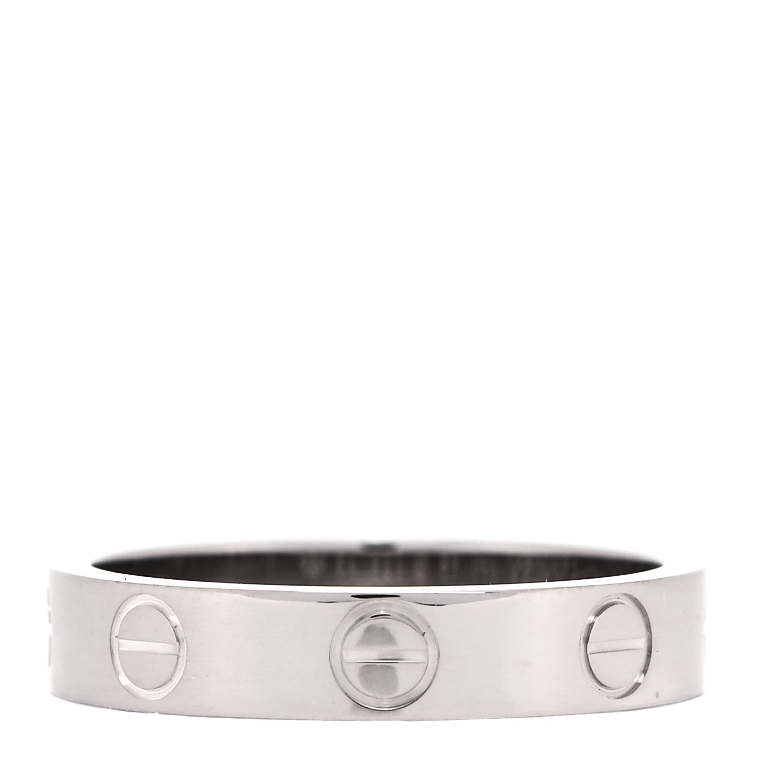 Cartier 18K White Gold 3.5mm LOVE Wedding Band Ring 49 4.75 1 of 5