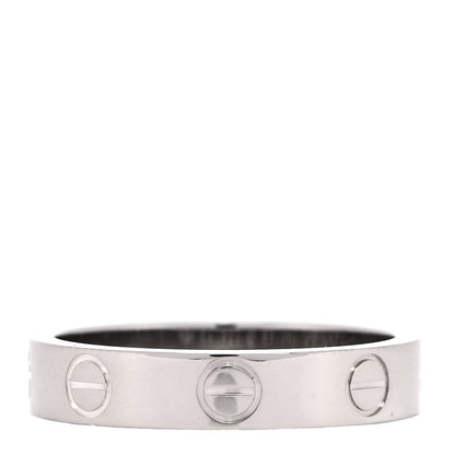 Cartier 18K White Gold 3.5mm LOVE Wedding Band Ring 49 4.75 1 of 5