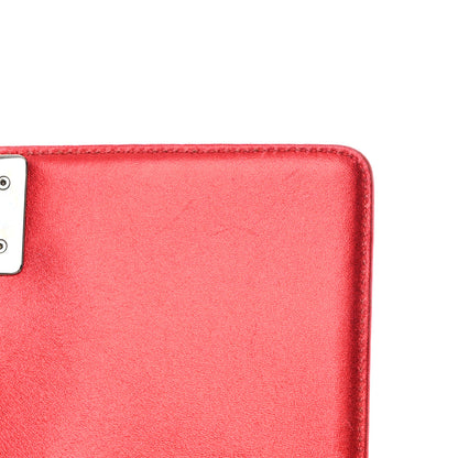 Chanel Metallic Patent Calfskin Quilted Medium Boy Flap Red 18 of 20