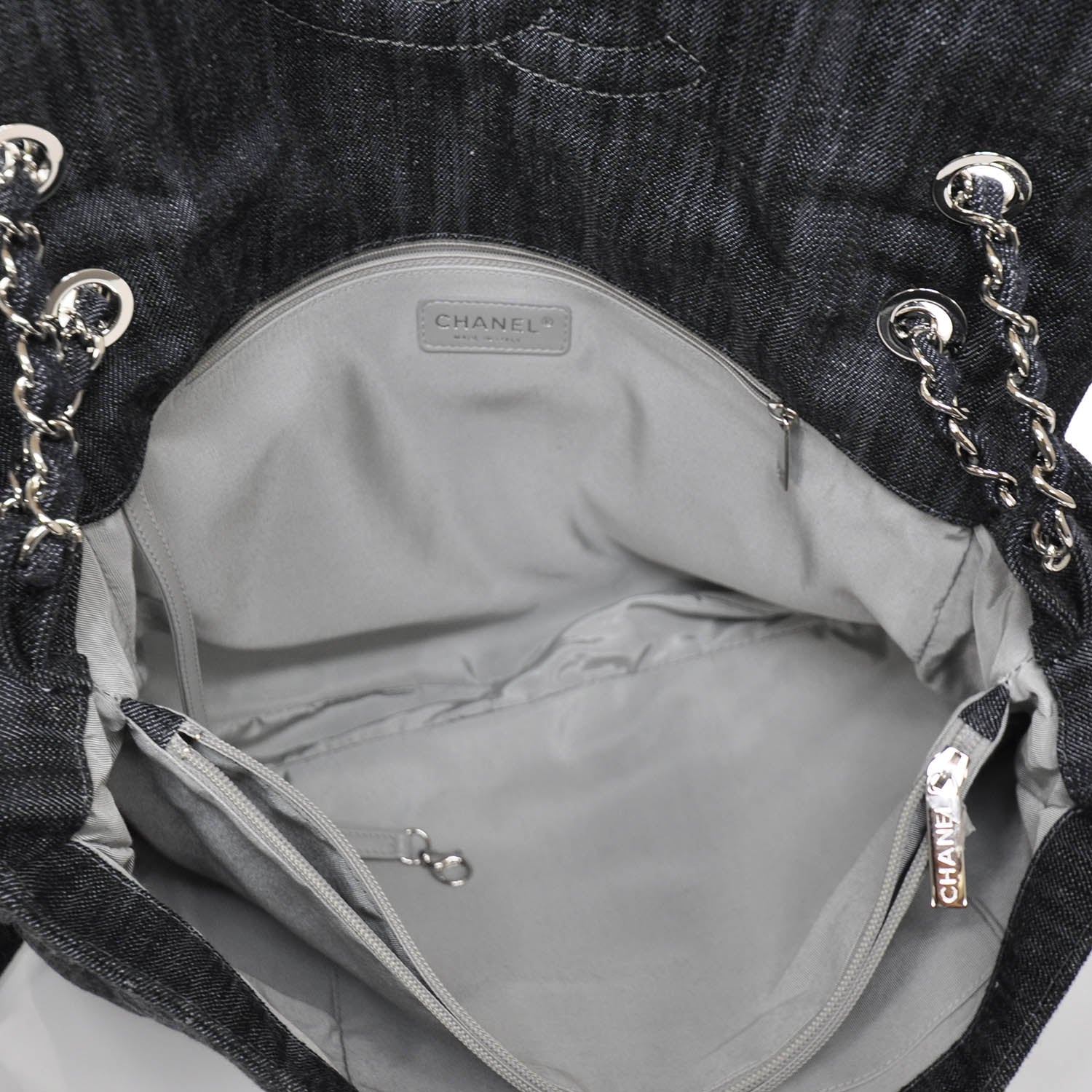 Chanel Denim Quilted Stretch Spirit Messenger Bag 7 of 9