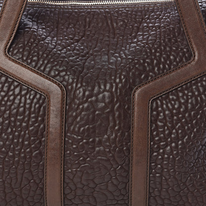Saint Laurent Pebbled Lambskin Sac Bowly Dark Brown 14 of 14