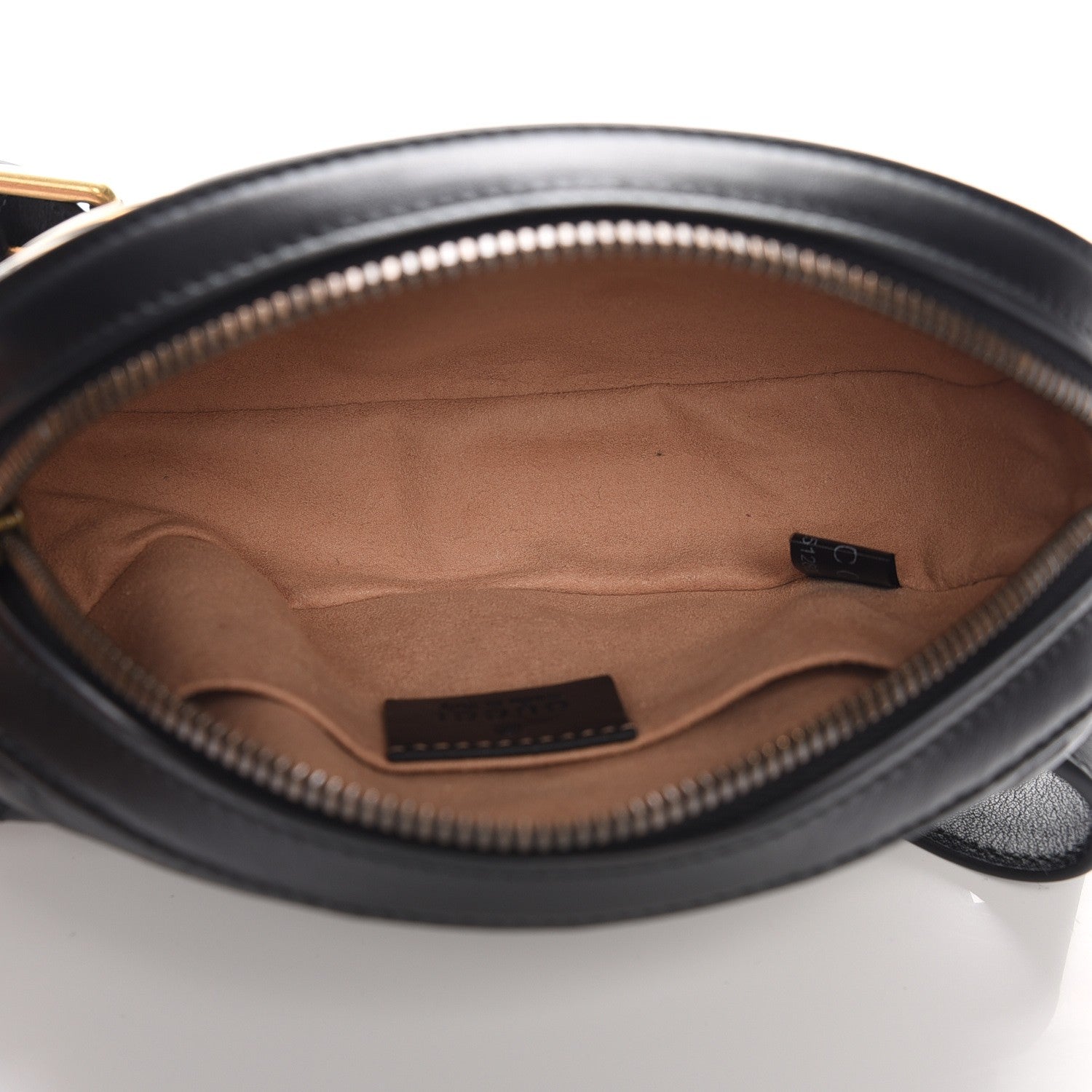 Gucci Calfskin Matelasse Animal Studs GG Marmont Belt Bag 85 34 Black 5 of 7