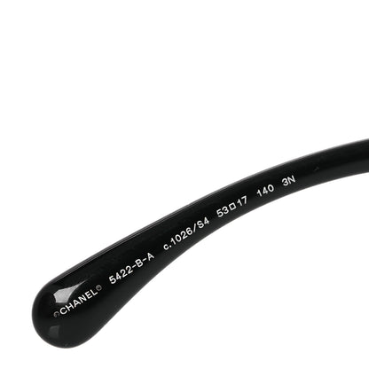 Chanel Acetate Strass Square Sunglasses 5422-B-A Black White 5 of 8